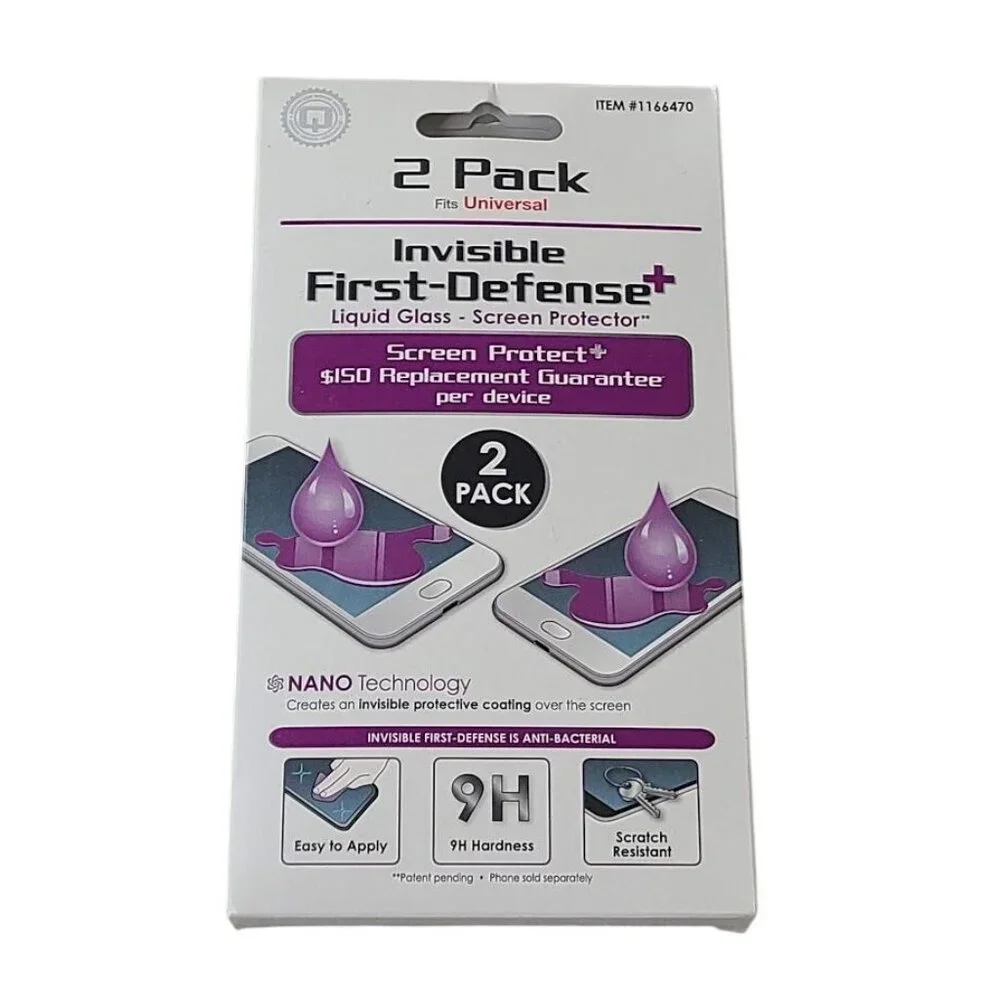 Invisible First-Defense Liquid Glass Screen Protector Single Kit (1 of 2 Pack)